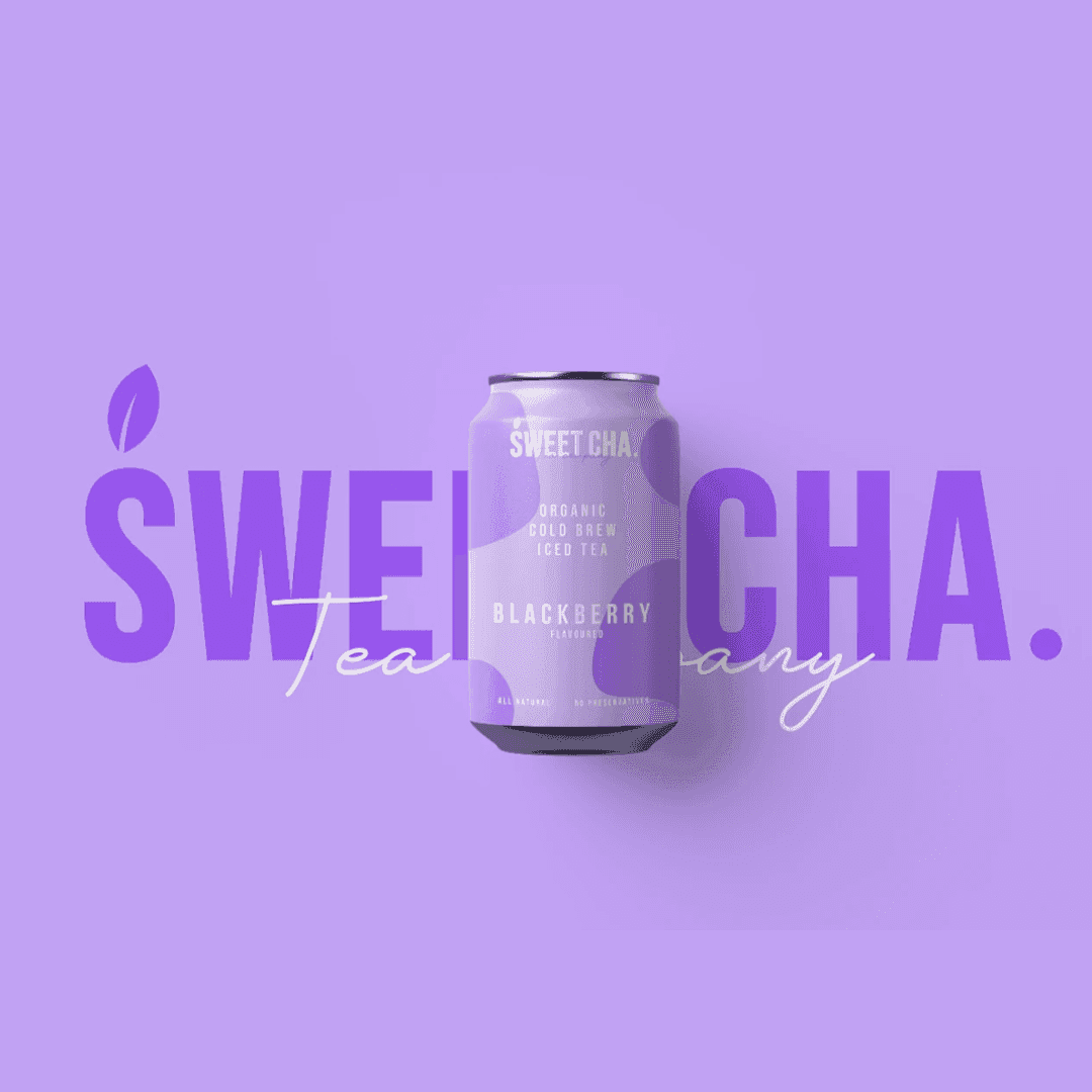 SweetCha can packaging mockup