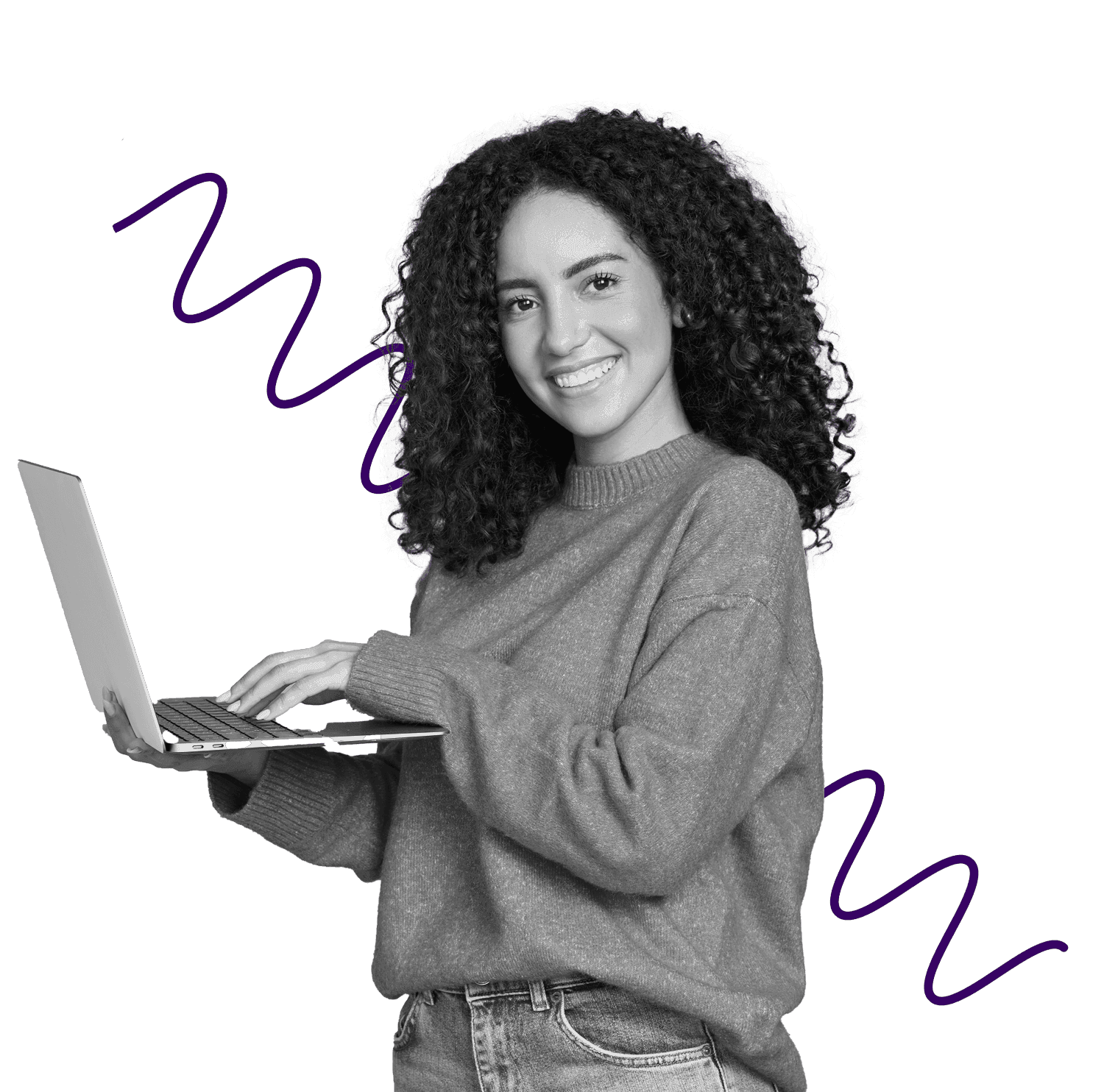 Website development specialist holding a laptop